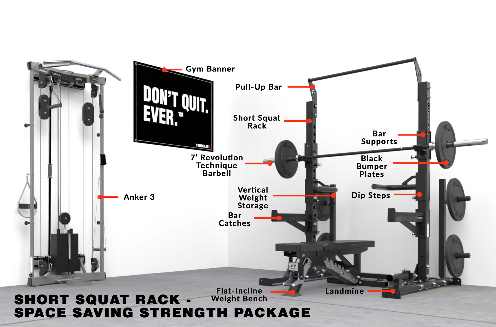 Short Squat Rack - Space Saving Strength Package